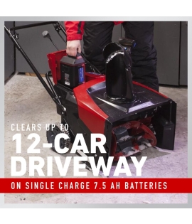 TORO 60V MAX 21 in. (53 cm) Power Clear e21 Single-Stage Snow Blower - 7.5Ah Battery Included