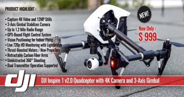 DJI Inspire 1 v2.0 Quadcopter with 4K Camera and 3-Axis Gimbal